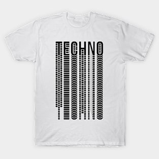 Techno typography logo T-Shirt